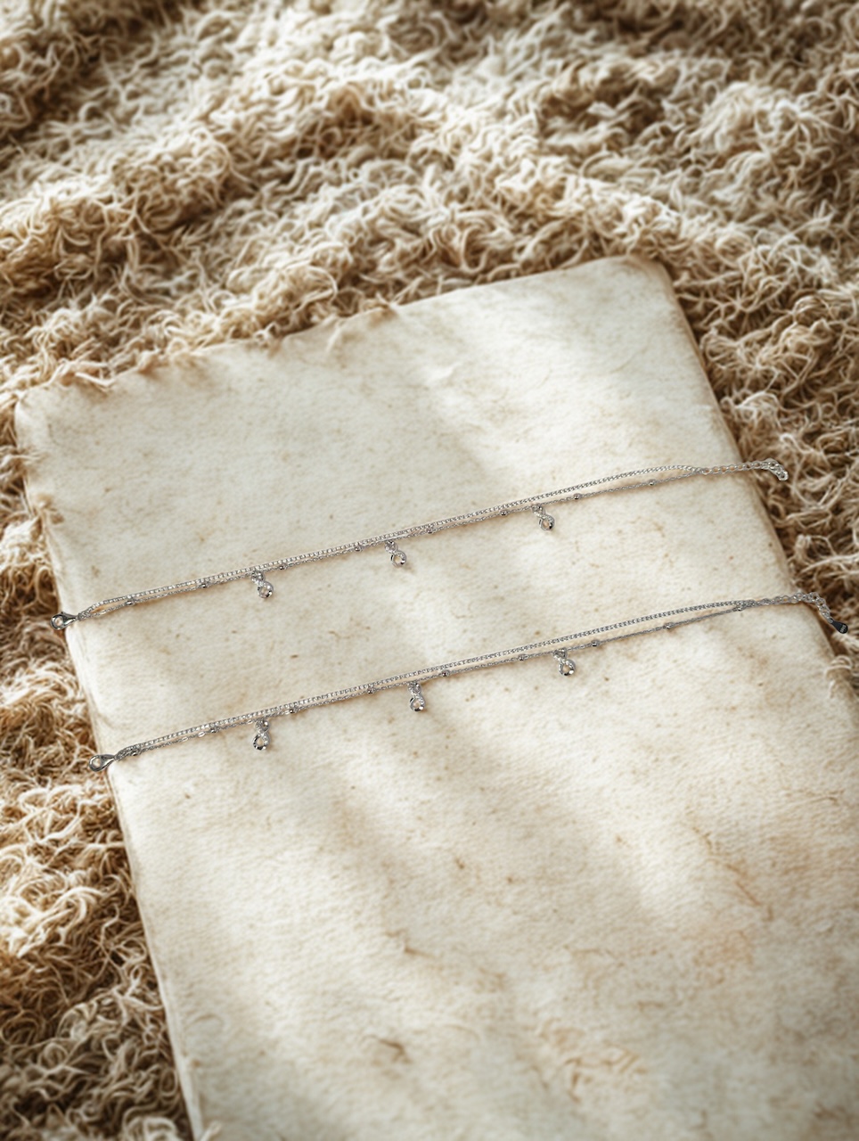 Dainty Drop Charm Anklets