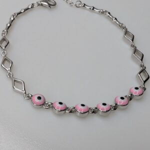 Pink Evil Eye Bracelet