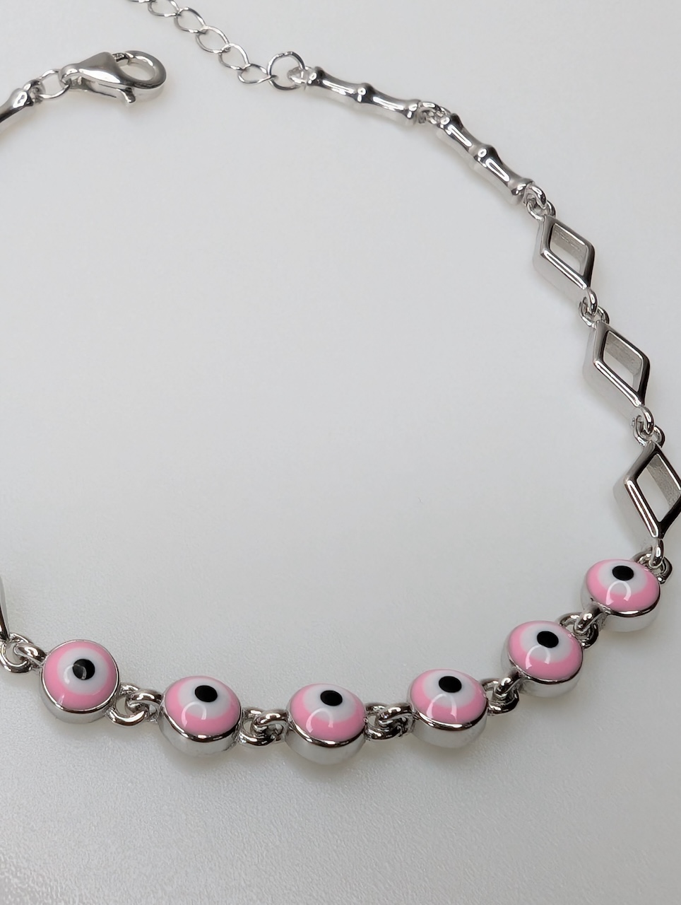 Pink Evil Eye Bracelet - Image 4
