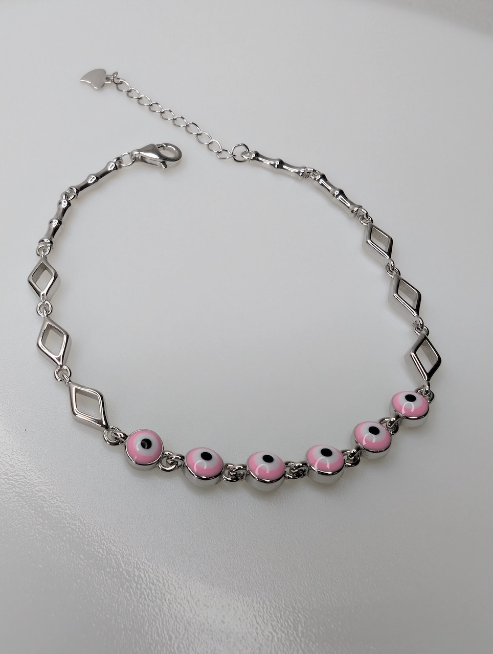 Pink Evil Eye Bracelet - Image 2