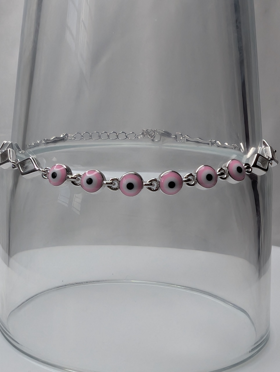 Pink Evil Eye Bracelet - Image 5