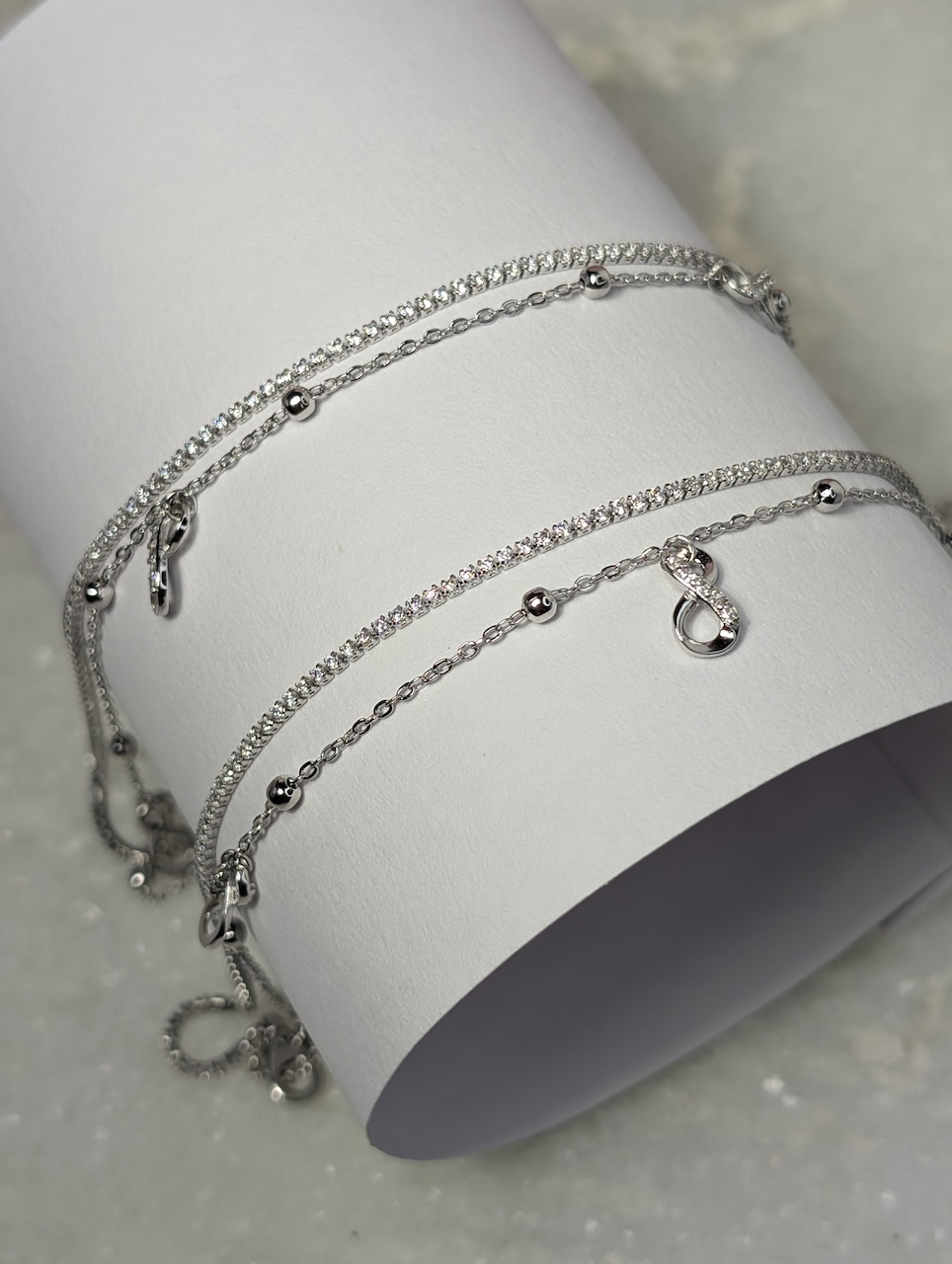 Dainty Drop Charm Anklets - Image 3