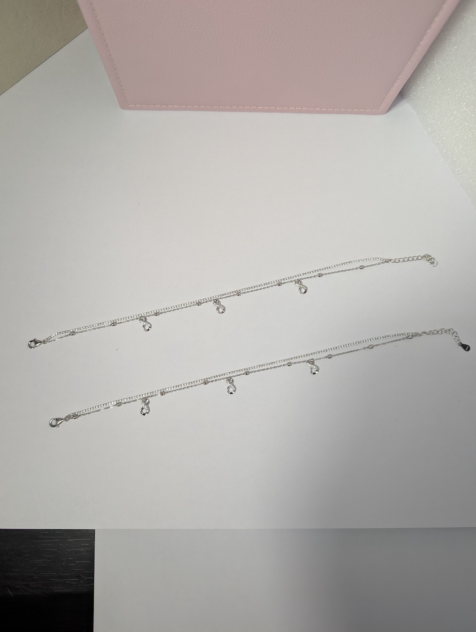 Dainty Drop Charm Anklets - Image 5