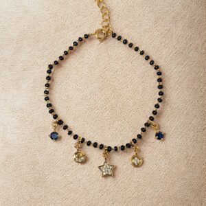 Gold Charm Mangalsutra Bracelet