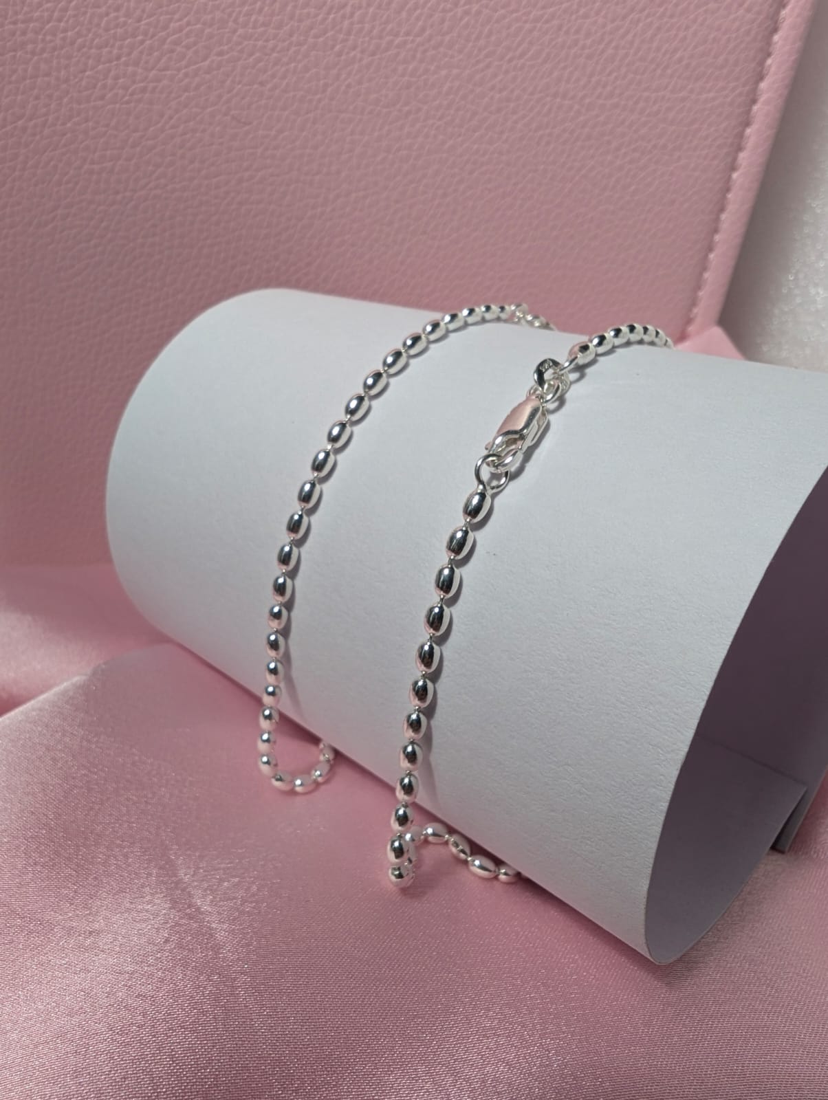 Silver Beaded Anklets - Image 3