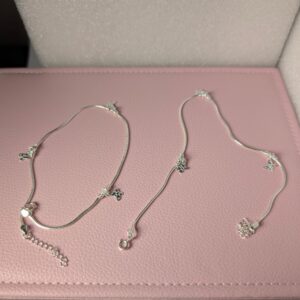 Silver Butterfly Charm Anklets