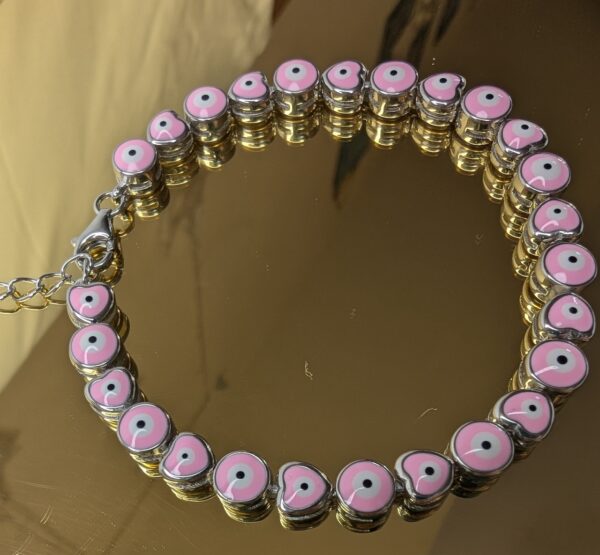 Evileye Heart Tennis Bracelet